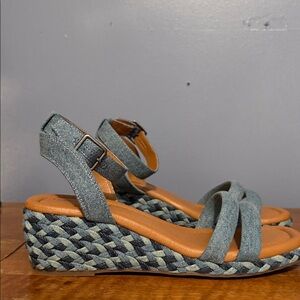 Lucky Brand Blue Denim Wedges